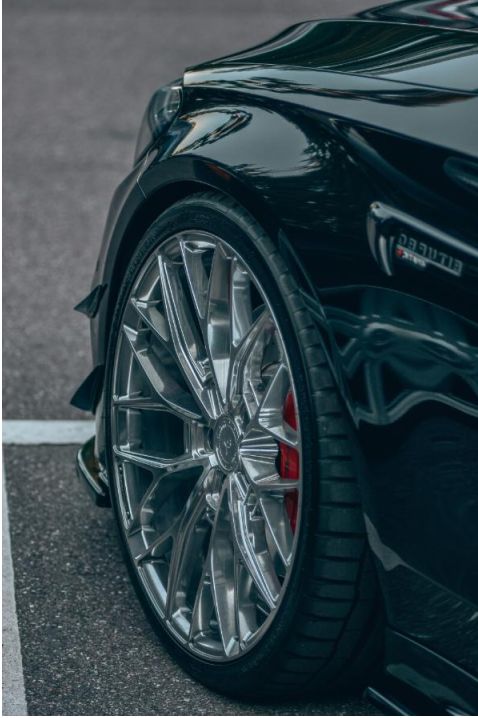 Close up bumper dent